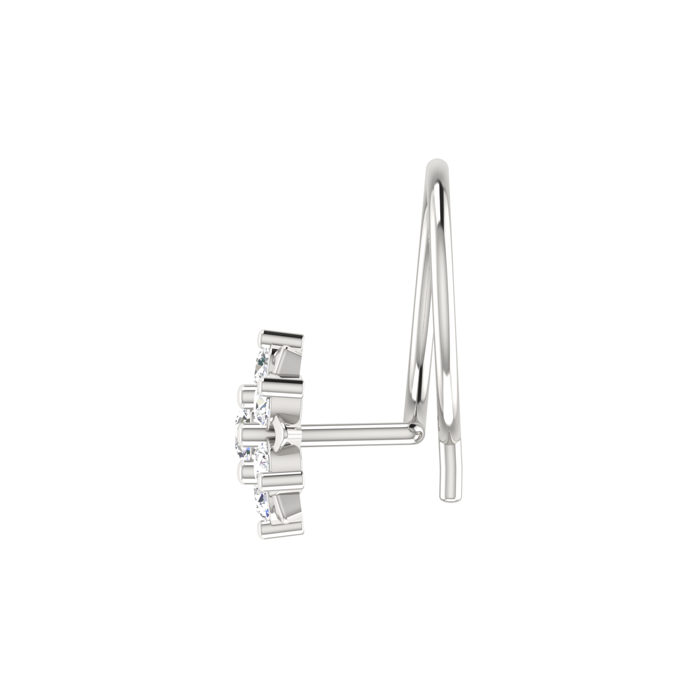0.11 Carat Natural Diamond Nose Pin - HI Color, VS-SI Clarity.